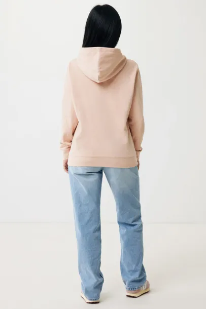 Iqoniq Yengo recycled cotton hoodie with sidepockets - iqoniq peach nectar 