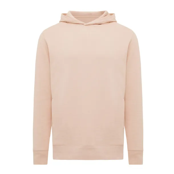 Iqoniq Yengo recycled cotton hoodie with sidepockets - iqoniq peach nectar 