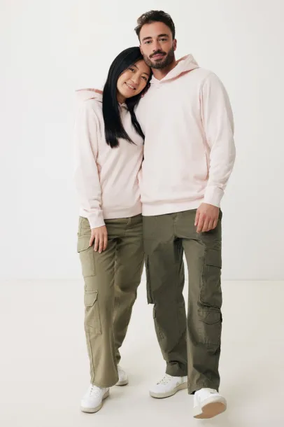 Iqoniq Yengo recycled cotton hoodie with sidepockets - iqoniq cloud pink 