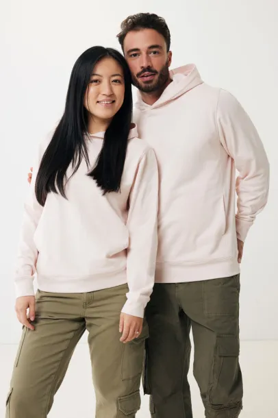 Iqoniq Yengo recycled cotton hoodie with sidepockets - iqoniq cloud pink 