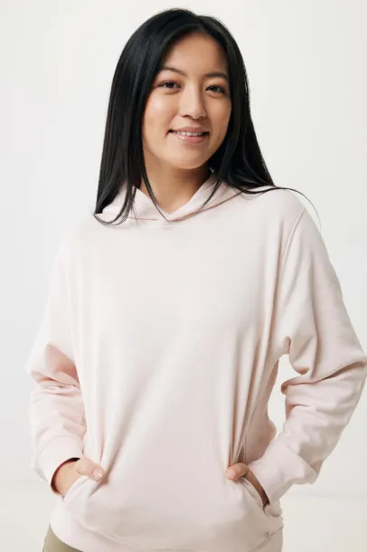 Iqoniq Yengo recycled cotton hoodie with sidepockets - iqoniq cloud pink 