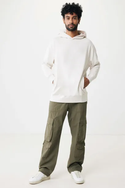 Iqoniq Yengo recycled cotton hoodie with sidepockets - iqoniq ivory white 