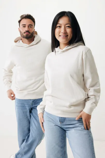 Iqoniq Yengo recycled cotton hoodie with sidepockets - iqoniq ivory white 