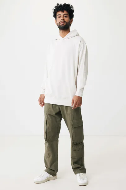 Iqoniq Yengo recycled cotton hoodie with sidepockets - iqoniq ivory white 