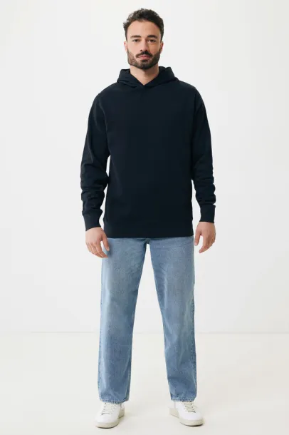 Iqoniq Yengo unisex hoodie od recikliranog pamuka s bočnim džepovima, 280 g/m² - iqoniq Crna 