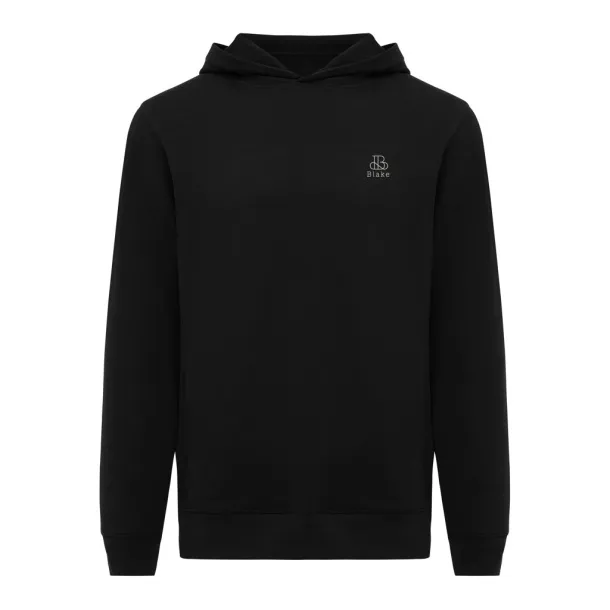 Iqoniq Yengo recycled cotton hoodie with sidepockets - iqoniq Black 