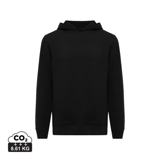 Iqoniq Yengo recycled cotton hoodie with sidepockets - iqoniq Black 