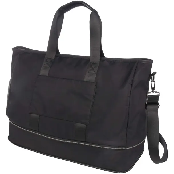 Rhine GRS recycled expandable duffel bag 35L Solid black