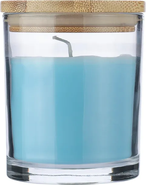 Riven Glass candle light blue