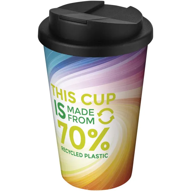 Brite-Americano® Eco 350 ml spill-proof insulated tumbler Solid black