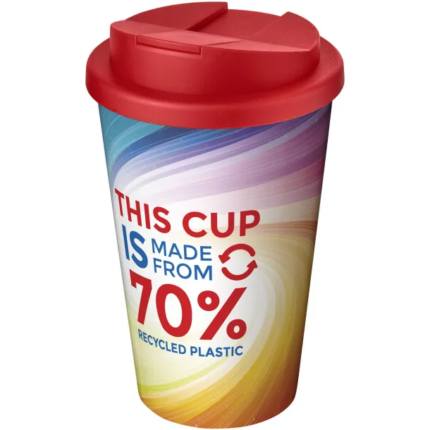 Brite-Americano® Eco 350 ml spill-proof insulated tumbler Red