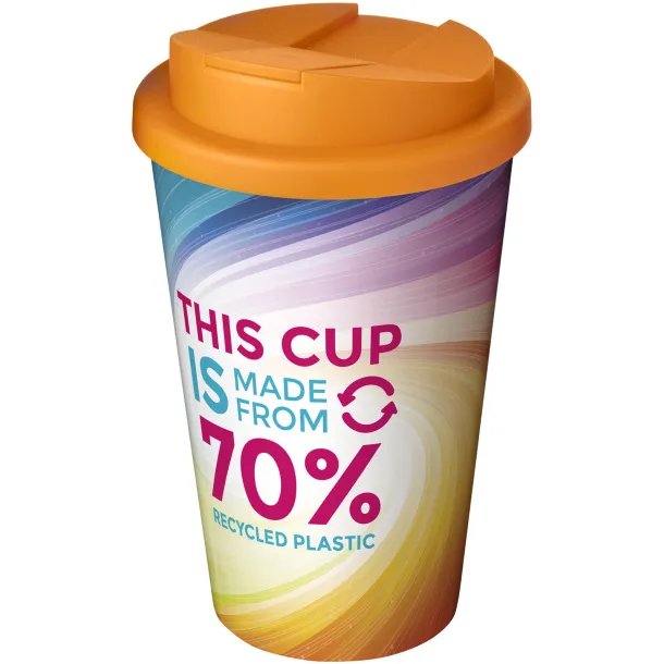 Brite-Americano® Eco 350 ml spill-proof insulated tumbler Orange