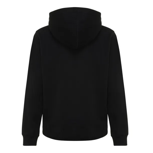 Iqoniq Yengo dječji hoodie od recikliranog pamuka s bičnim džepovima, 280 g/m² - iqoniq Crna 