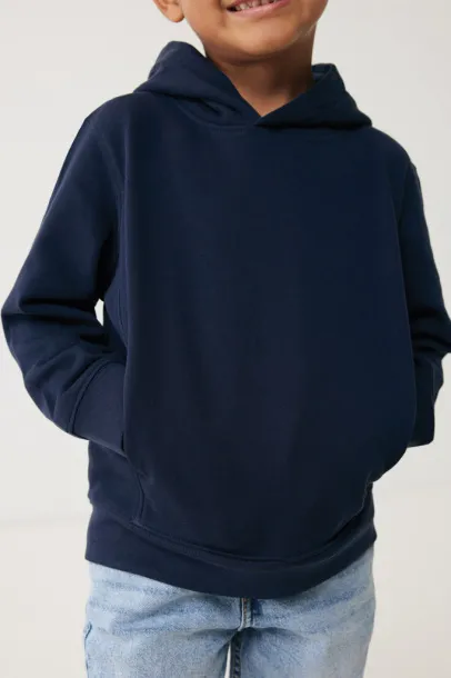 Iqoniq Yengo dječji hoodie od recikliranog pamuka s bičnim džepovima, 280 g/m² - iqoniq blue 