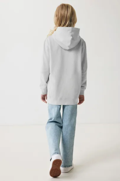 Iqoniq Yengo dječji hoodie od recikliranog pamuka s bičnim džepovima, 280 g/m² - iqoniq grey 