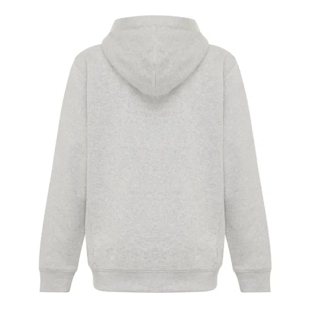 Iqoniq Yengo dječji hoodie od recikliranog pamuka s bičnim džepovima, 280 g/m² - iqoniq light heather grey