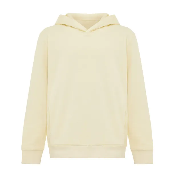 Iqoniq Yengo dječji hoodie od recikliranog pamuka s bičnim džepovima, 280 g/m² - iqoniq cream yellow 