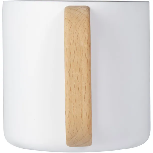 Bjorn 360 ml RCS certified recycled stainless steel mug with copper vacuum insulation - Seasons White