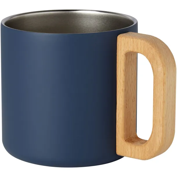 Bjorn 360 ml RCS certified recycled stainless steel mug with copper vacuum insulation - Seasons Dark blue