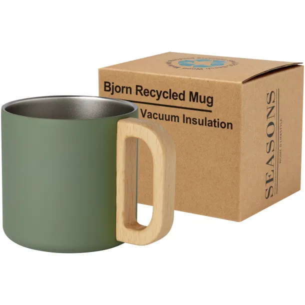 Bjorn šalica od RCS dertificiranog recikliranog nehrđajućeg čelika, 360 ml - Seasons Heather green