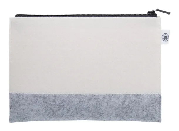 CreaFelt Beauty L custom cosmetic bag White Grey