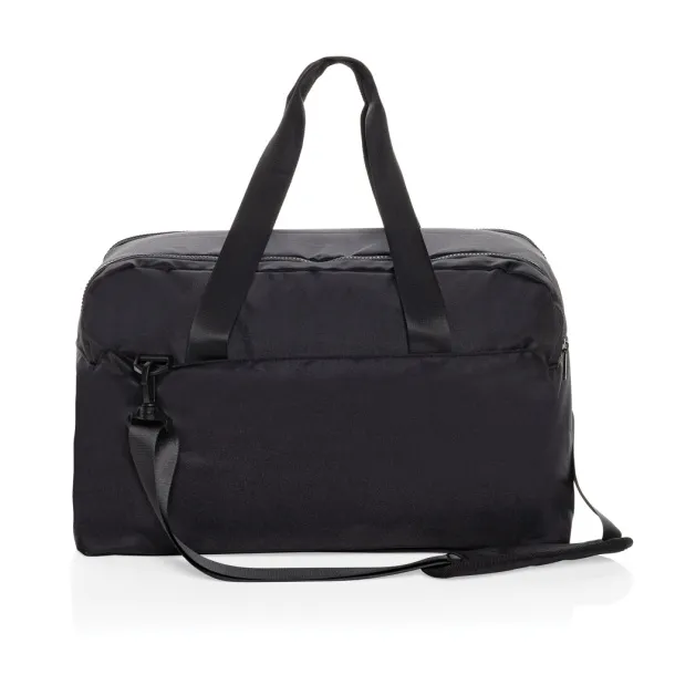 Swiss Peak Aware™  RPET 15.6 inch laptop weekend bag - Swiss Peak Black 