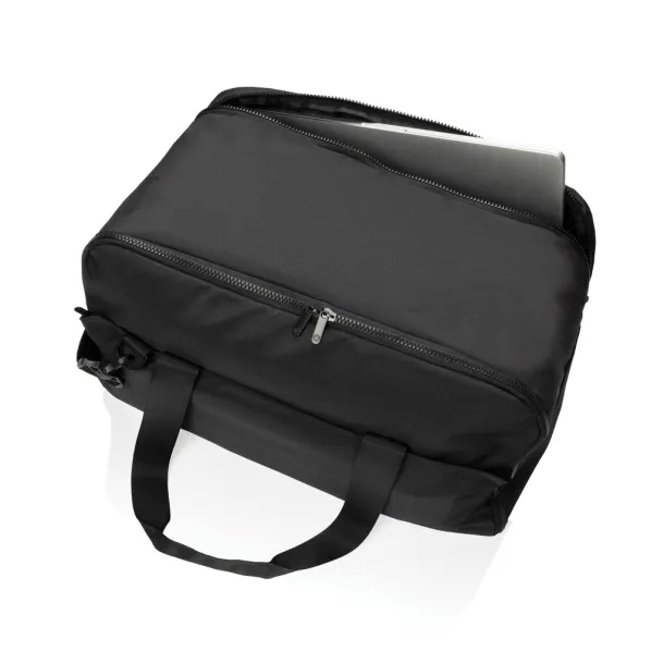 Swiss Peak Aware™ RPET vikend 15.6" laptop torba - Swiss Peak Crna 