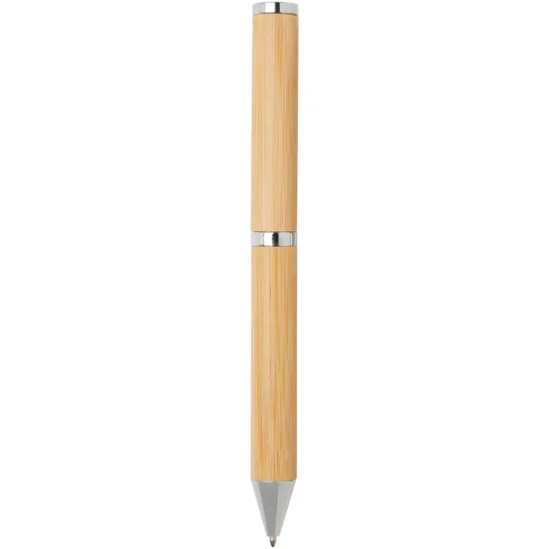 Apolys poklon set kemijska olovka i roller od bambusa (crna tinta) - Marksman Prirodna