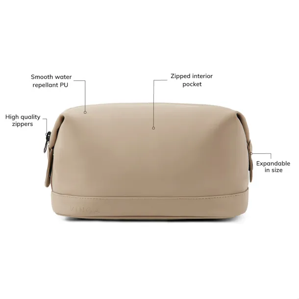  VINGA Baltimore Wash Bag - Vinga greige