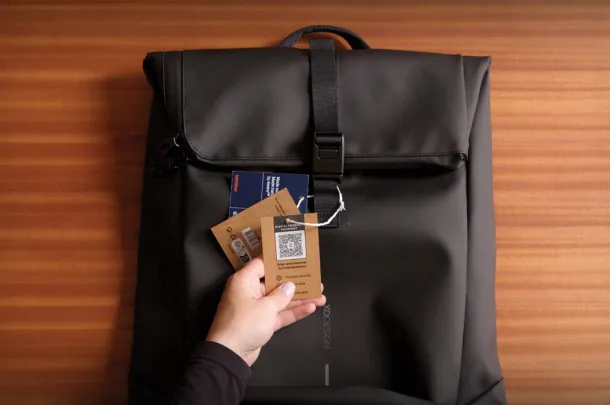 Urban Water Resistant Flap-top Backpack - XD Design Black Grey