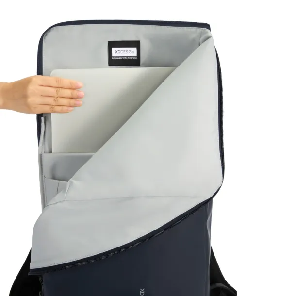 Urban vodootporan 16" laptop ruksak s preklopom - XD Design navy Crna