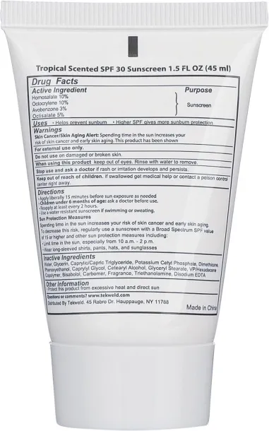 Maelis sunscreen tube