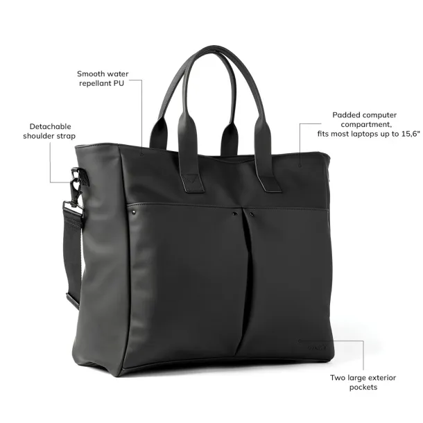  VINGA Baltimore hibridna poslovna torba, 15" - Vinga Crna