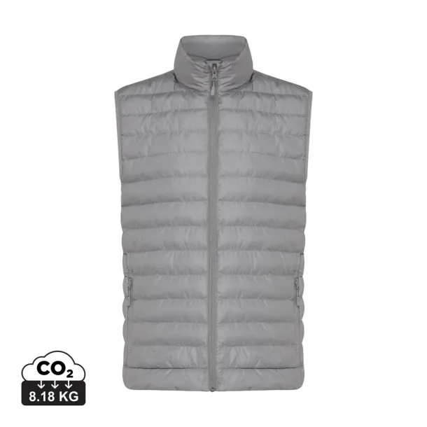  Iqoniq Meru men recycled polyester bodywarmer - iqoniq silver grey