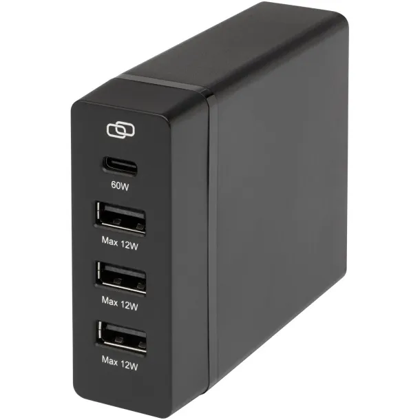 ADAPT PD električna stanica od reciklirane plastike, 72 W - Tekiō® Solid black