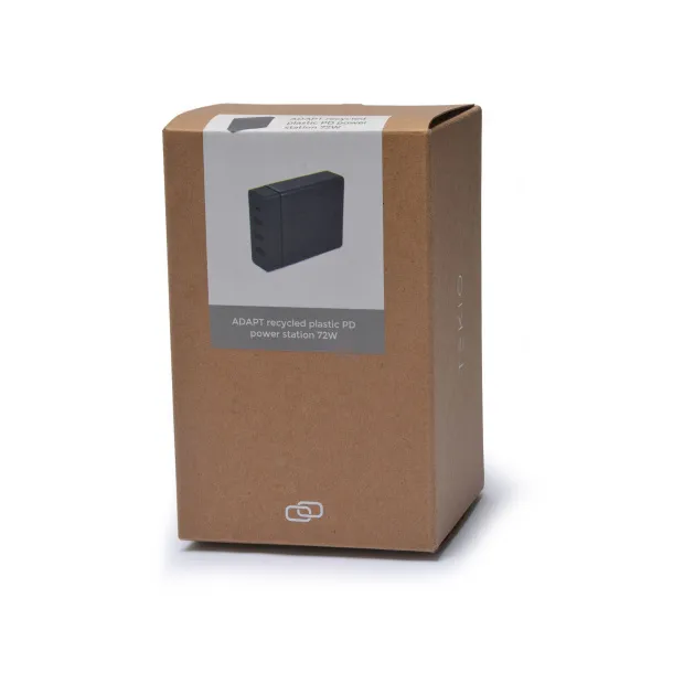 ADAPT 72W recycled plastic PD power station - Tekiō® Solid black