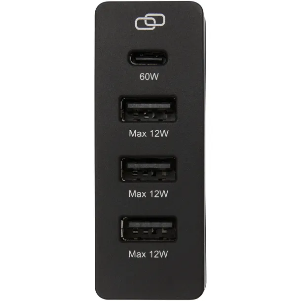 ADAPT PD električna stanica od reciklirane plastike, 72 W - Tekiō® Solid black