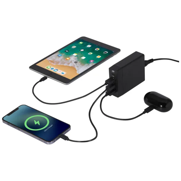 ADAPT 72W recycled plastic PD power station - Tekiō® Solid black