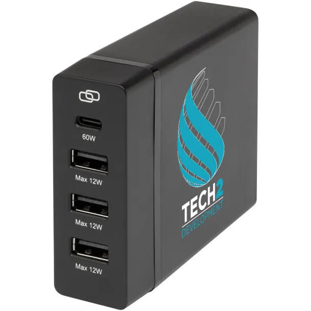 ADAPT PD električna stanica od reciklirane plastike, 72 W - Tekiō® Solid black