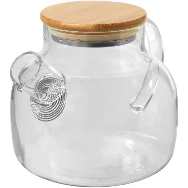 Zen tea pot with strainer and bamboo lid - Seasons White