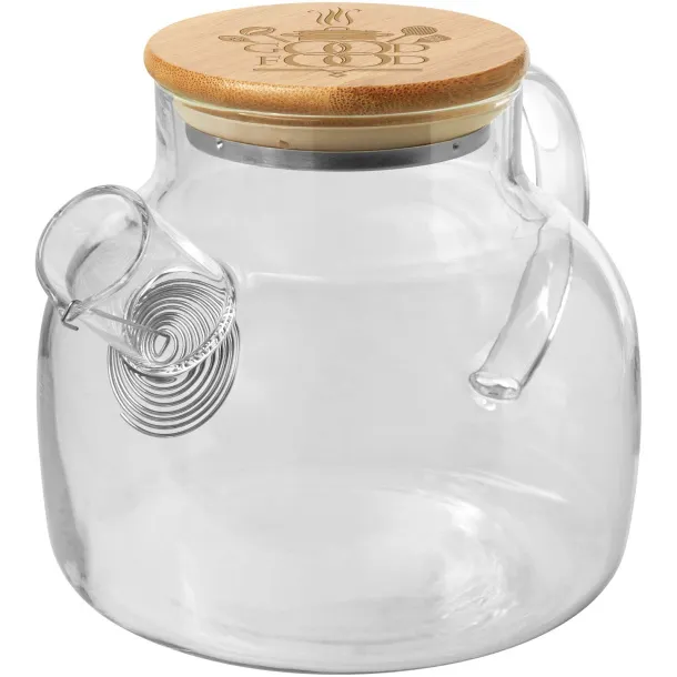 Zen tea pot with strainer and bamboo lid - Seasons White