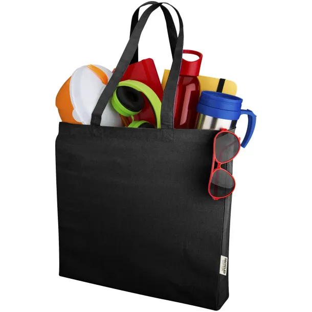 Odessa 220 g/m² recycled tote bag Solid black