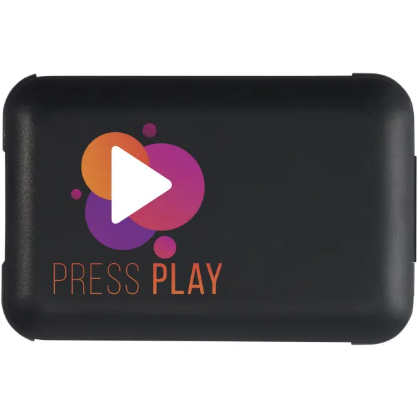 Savvy recycled plastic modular charging cable with phone holder Crna