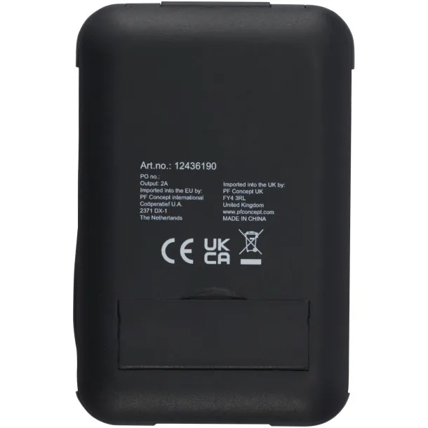 Savvy modularni kabel za punjenje od reciklirane plastike s držačem za mobitel Crna