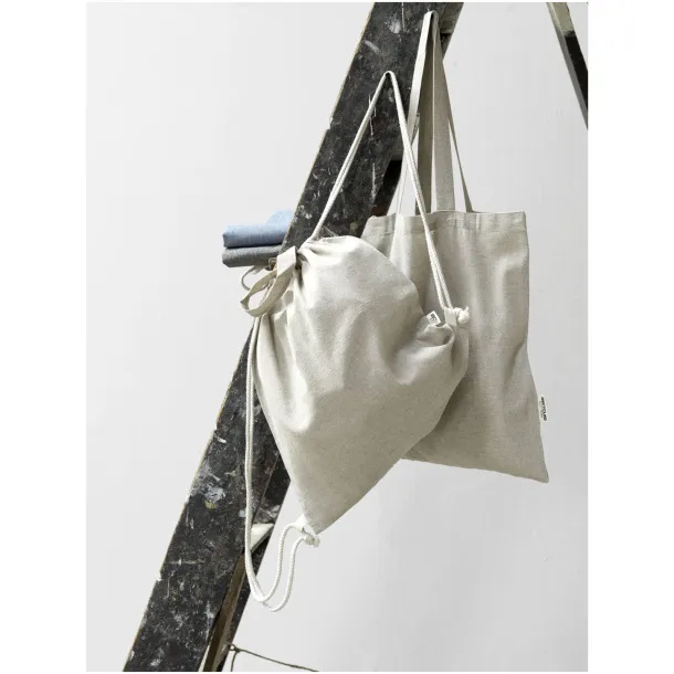 Pheebs 150 g/m² Aware™ recycled tote bag Heather blue