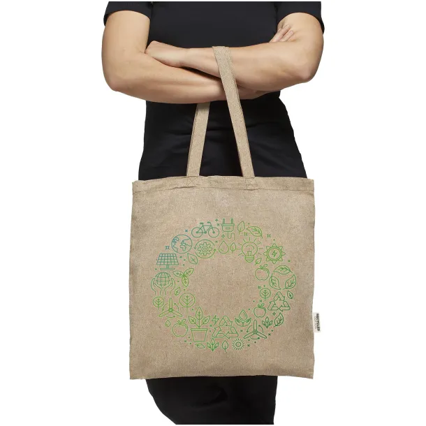 Pheebs 150 g/m² Aware™ recycled tote bag Heather blue