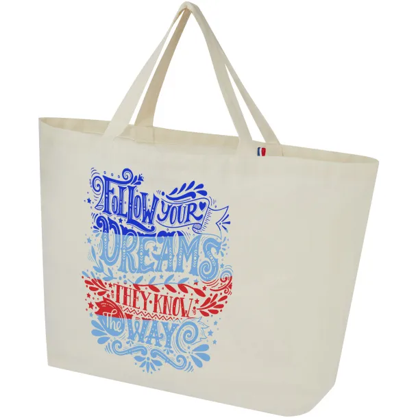 Cannes 200 g/m2 recycled shopper tote bag 10L Natural
