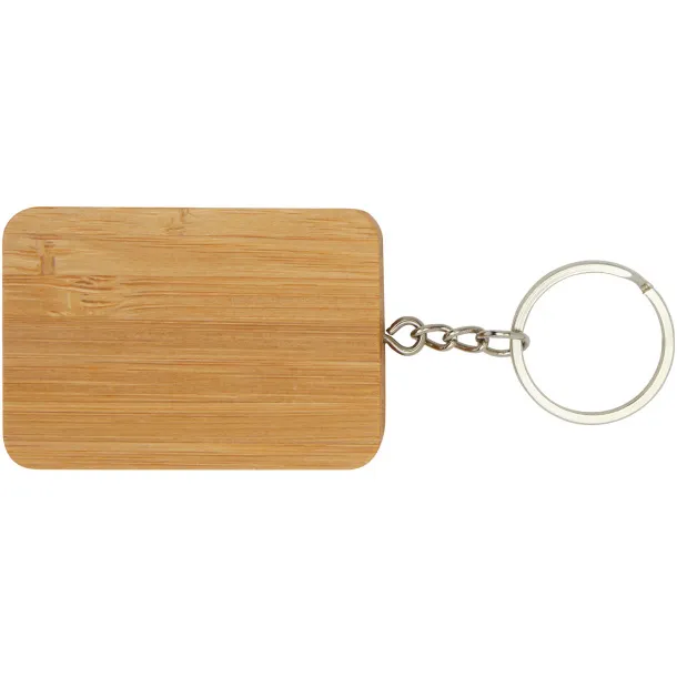 Reel 6-in-1 retractable bamboo key ring charging cable Natural