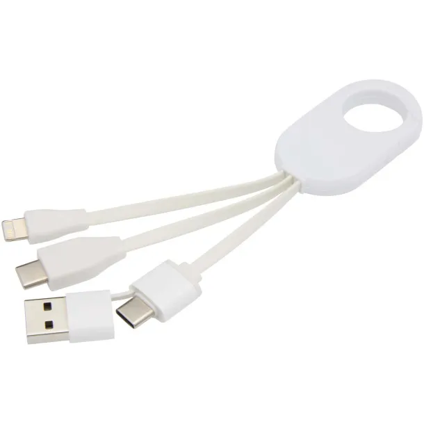 Troop 4u1 kabel za punjenje od reciklirane plastike Bijela