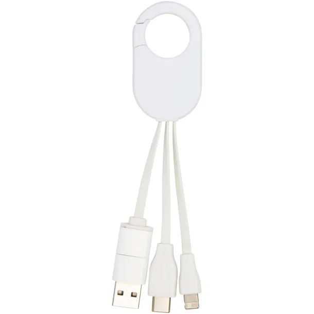 Troop 4u1 kabel za punjenje od reciklirane plastike Bijela
